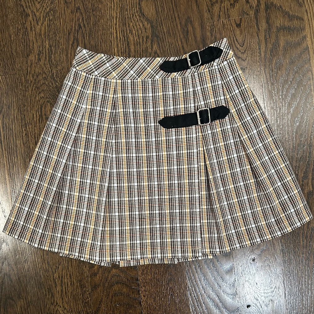 Katie J NYC Girls Brittany Glen Plaid Pleated Soft Lined Skirt